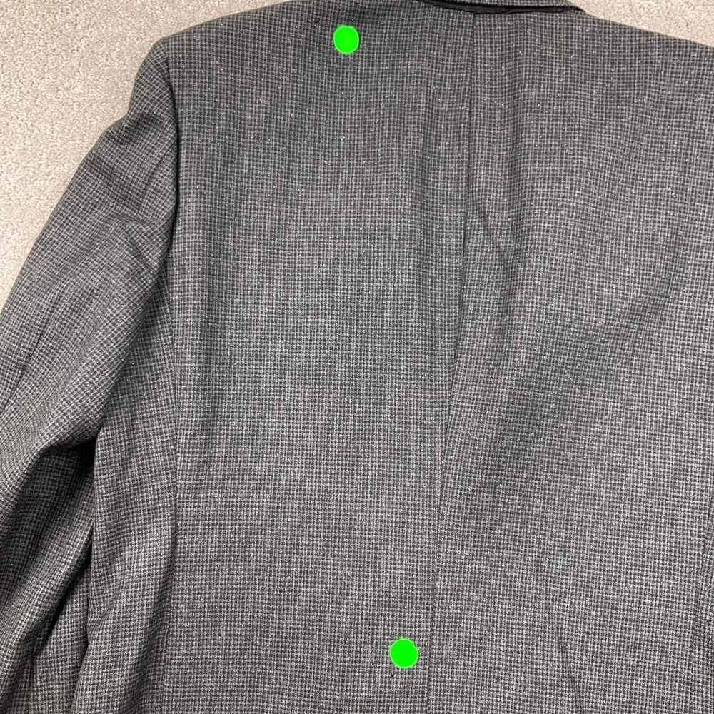 Pierre Cardin Bachrach Blazer Mens 42R Gray Houndstooth Double Breasted‎ USA VTG